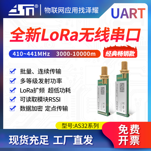LORA spread spectrum module SX1278 chip 433 wireless serial transceiver module UART interface 3000 meters AS32-TTL-1W
