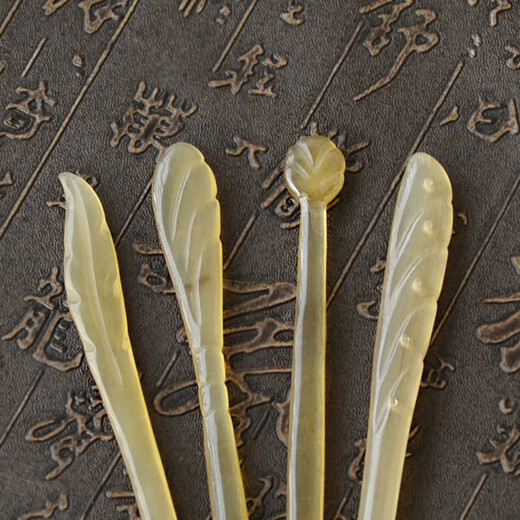 Ox horn hairpin, simple headdress, hairpin, Hanfu hairpin, sheep horn handmade hairpin, ancient style hairpin, Hanfu hairpin, leaves