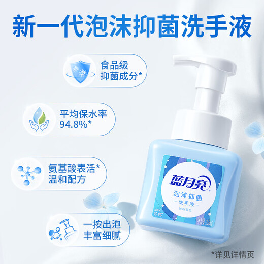 Blue Moon Hand Sanitizer Foam Antibacterial Set 255ml*2 (Aloe Vera + Cedar) Rich Foam Amino Acid Protects Hands