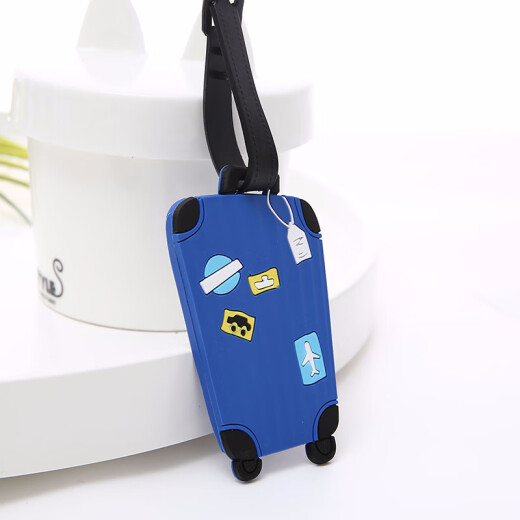 Gluekind creative pvc soft plastic luggage tag checking pass boarding tag suitcase trolley case pendant hanging tag blue