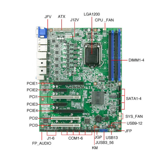 探路狮TLS-1500A英特尔酷睿10代工控主板服务器电脑专用主板 支持10代处理器 EAMB-1500-03 双网