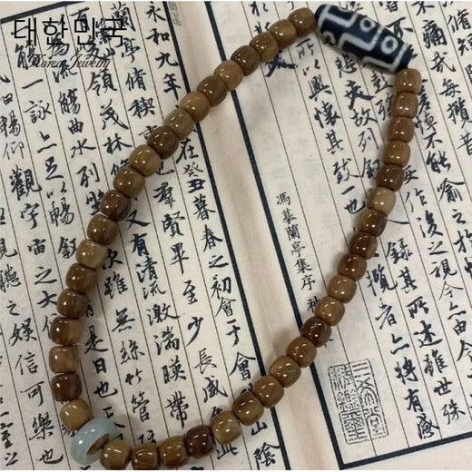 OIDSGWL Loulan Cook Old Bucket Bracelet Loulan Gobi Color Cook Cultural and Art A1391-Cook Straight Cut Bucket 9*7mm A23-20