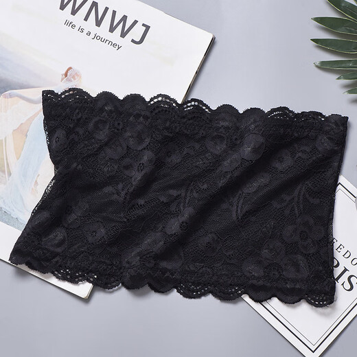 Lace sexy sexy bra strapless strapless bra for women without wires, white L (120-140Jin Jin equals 0.5kg)