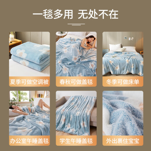 Antarctic Thin Blanket Milk Velvet Blanket Nap Blanket Coral Velvet Blanket Single 150*200cm Towel Sofa Blanket