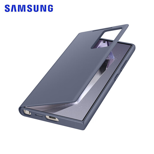 SAMSUNG Galaxy S24 Ultra Smart Window Protective Case Flip Phone Case Original Phone Case Purple