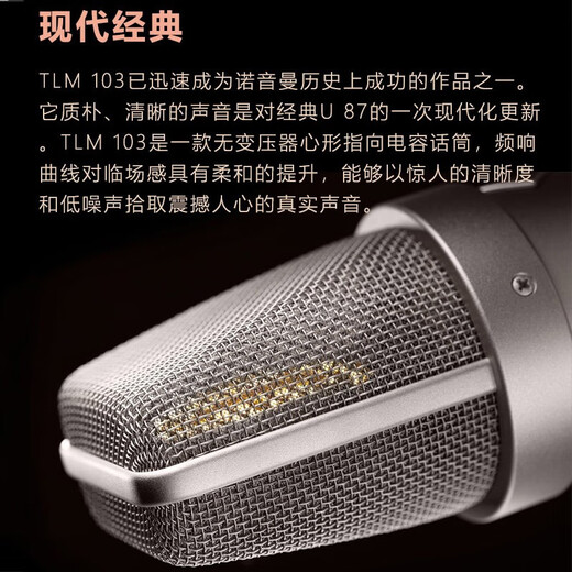 NEUMANN TLM103 condenser microphone professional performance karaoke recording anchor live broadcast microphone equipment complete set TLM103 small package standard nickel color