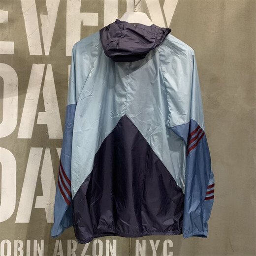 Adidas Jacke Herren- und Frauen Sommer Neue Neutral Sportbekleidung Kapuze gelb modische gewebte Jacke HN6627 H65747 Blau und lila Spleißen 2xl