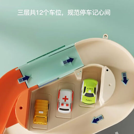 Taodudu Christmas Gift Box Children's Toys Car Building Parking Lot Breakthrough Rail Car Boys and Girls Birthday 3-6 Years Old 1