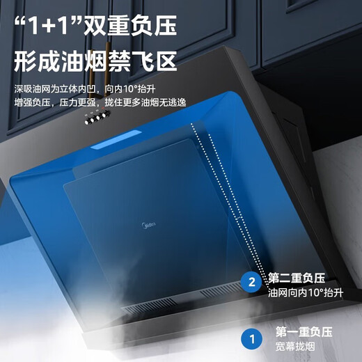 美的（Midea）【JP11】抽油烟机侧吸式吸烟机17立方吸力小户型厨房家用油烟机灶具套装宽域拢烟 【立体环吸-单烟机JP11】