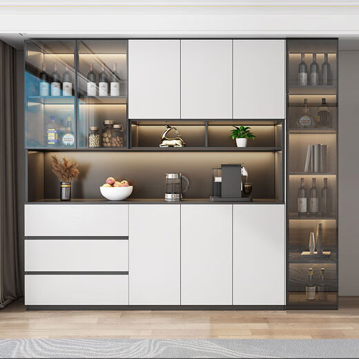 Yu Mengxindi sideboard wine cabinet integrated with high wall cabinet modern simple living room storage cabinet light luxury cabinet storage cabinet storage cabinet storage model 15280*40*220 pack installation
