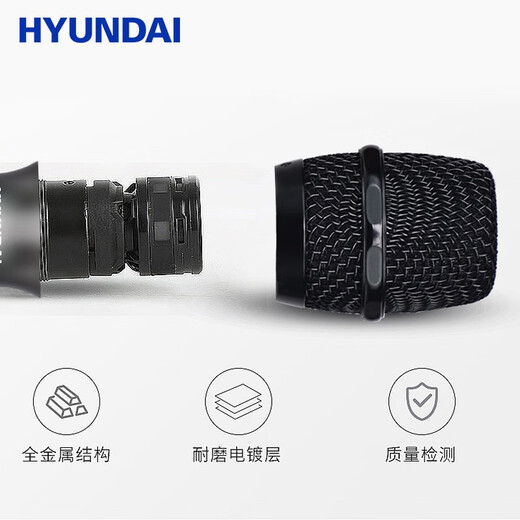 HYUNDAI现代BK8专业中小型会议室音响套装壁挂式音箱蓝牙功放无线话筒组合教学培训店铺音响系统设备 【两音响/双手双会】会议音响套装（20-100平）