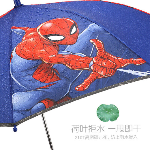 Disney children's umbrella boy kindergarten child student Spider-Man ultra-light transparent long handle baby sunny umbrella umbrella Spider-Man