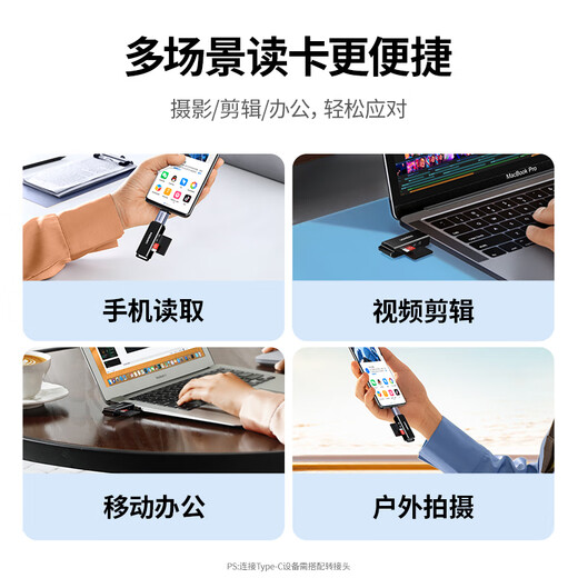 Greenlink USB3.0 high-speed card reader SD/TF memory card reader supports camera SLR mobile phone computer driving recorder monitoring drone storage card reader