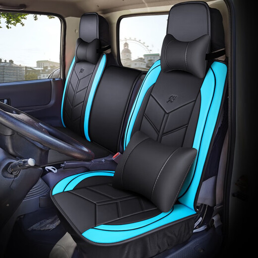 China National Heavy Duty Truck Chengdu Ace Series Sitz Cover 757B 777b77bp 737b LKW vier Saison Sitzpolster Einsitz Schwarz und Blue Deluxe Edition