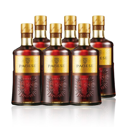 Changyu Paigele Goldener Pferd Brandy 700 ml*6 Geschenkbox in einer Schachtel 40 Grad Western Weintrauben Destillierte Wein 700 ml 6 Flaschen