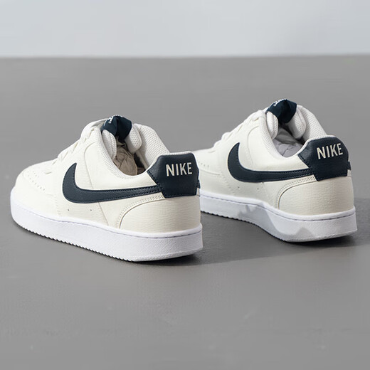 耐克（NIKE）休闲鞋男鞋2025新款Court Vision低帮轻便舒适运动鞋滑板鞋 HQ4867-101/帆白/深海蓝 40