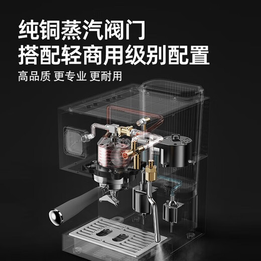 
Baicui Coffee Machine Italian Concentrated Dual Boiler Latte Home Office Full Semi-Auto Small Integrated Commercial Milk Froth American PE3888 Holiday Gift Straight Coffee Machine + PE3755S Bean Grinder Set