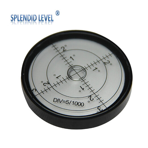 Metal universal level bubble high-precision level bead level with strong magnetic level ruler round level multi-type 60*12mm silver shell 6 points blue water