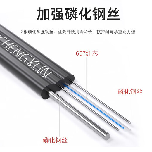 Lu Chengxun leather fiber jumper LC-LC connector 2 core fiber cable outdoor 3 steel wire small square head butterfly leather wire single mode fiber low smoke halogen-free outer leather 657 fiber core outdoor 2 core leather wire LC-LC (2 core 3 steel wire) 100 meters