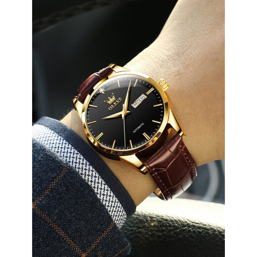 Top 10 schweizerische mechanische Uhren für wasserdichte Herrenuhren für High-End 2025 Neue Top-Ten-Marken von Herrenuhren für transparente Bodengürtel 6629 braune Lederblaue Männer Uhr