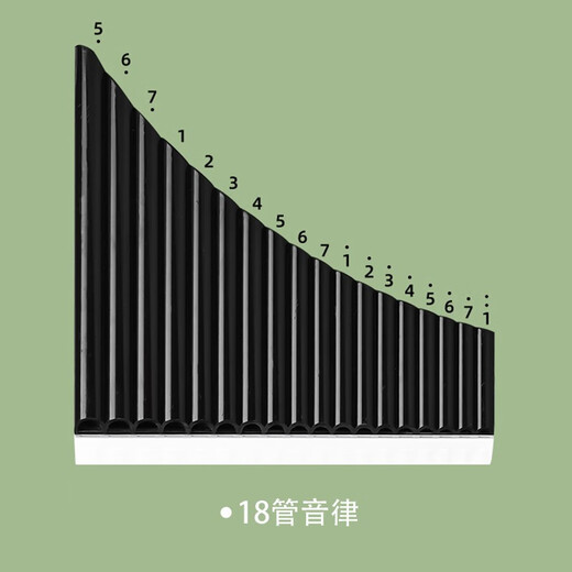 骊歌排箫乐器儿童学生教学专业演奏初学者入门排箫黑白色168管C调 【18管C调】黑色+免费刻字