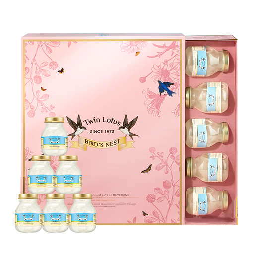 Twin Lotus Thai Double Lotus Instant Bird's Nest 4% trockenes Vogelnest Xylitol 75 ml*15 Flaschen Schwangere Geschenkbox Packung Geschenkbox 75 ml*15 Flaschen