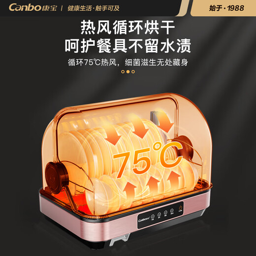 Canbo Disinfection Cabinet Household Stand-up Disinfection Cupboard Small Tableware Baby Bottle Drying UV Drain-Free Sterilizer National Subsidy ZTD42-KH1Z