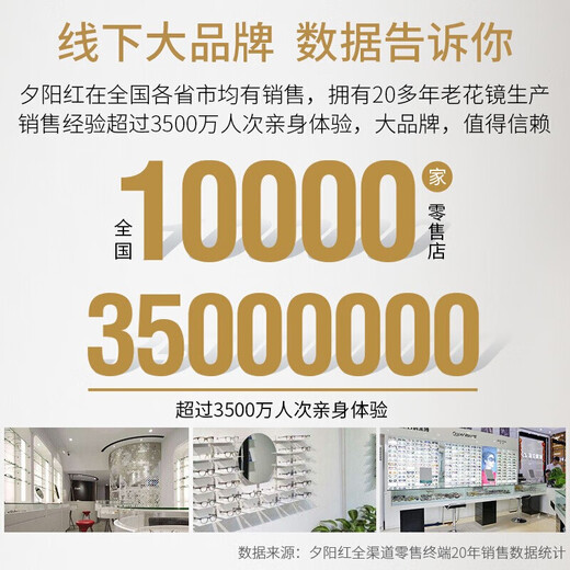 夕阳红老花镜男女高清超轻防蓝光老化老光老人眼镜 枪色AX5322 防蓝光150度 建议50-54岁