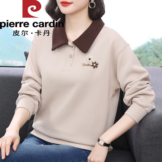Sweat-shirt à manches longues à manche à manches longues pour femmes 2024 Spring and Automne Nouveau col polo