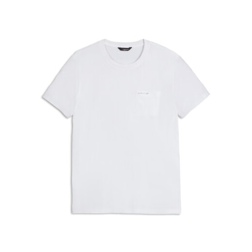 Jinba Herrenbekleidung 2025 Frühlings- und Sommer Neues Produkt Herrenrunde Nacken Kurzarm Textur Weiß T-Sleeve Btce1342 White S (165)