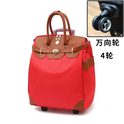 Kangaroo (KANGAROO) short-distance trolley bag women's large capacity lightweight travel bag travel bag handbag drag bag luggage bag men's black universal wheel 4-wheel large size