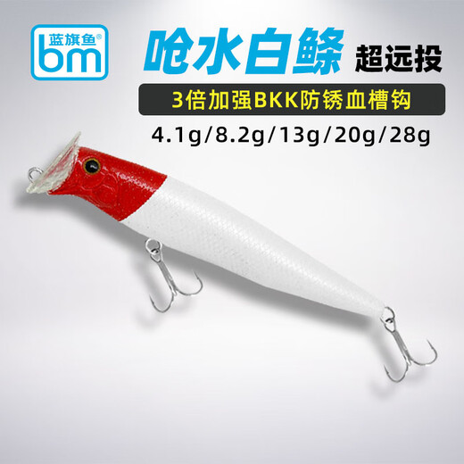 蓝旗鱼呛水白条白鲦mini沉水米诺远投路亚饵全泳层远投翘嘴鳜鱼鲈鱼拟饵 20g-闪银金彩902
