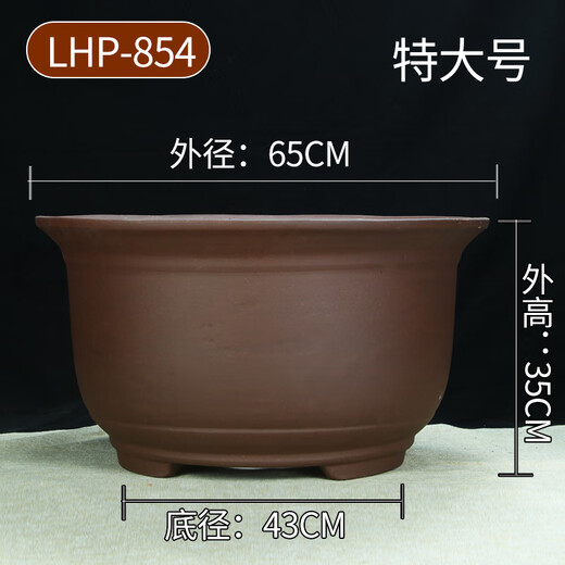 特大号紫砂花盆种树老桩60cm以上超大种发财树铁树陶瓷盆 紫砂 x 854中号两个