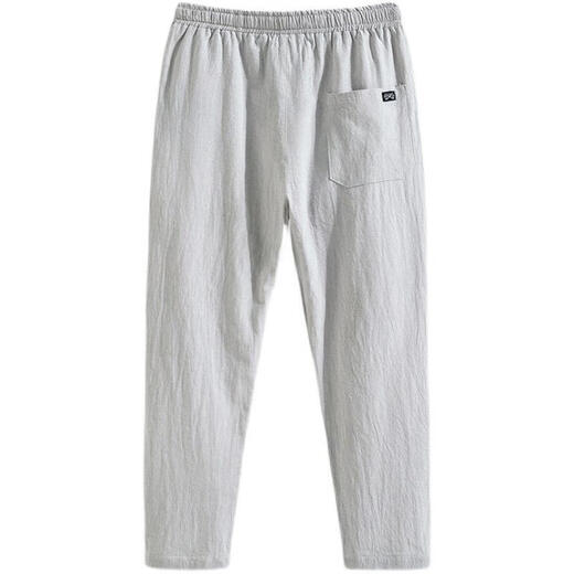 
ZMEX casual pants men's pants Chinese style spring, summer and autumn new loose harem pants nine-point bloomers men's black XL (120-130Jin[Jin equals 0.5 kg])