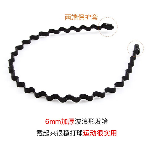 Haiyiduo Men's Hairband Men's Broken Hair Clip Invisible Back Head Oily Head Sports Headband Men's Wavy Summer Face Wash Short Hair Organizer Small Wave 1 Pack