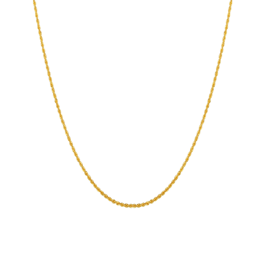 China Gold 18K Gold Necklace Twist Chain Plain Chain Women's Birthday Gift for Wife and Mom About 0.7g