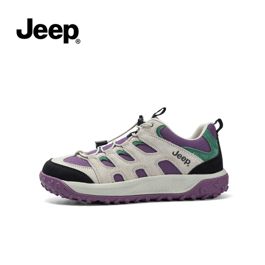 Кроссовки Jeep Jeep для женщин легкие ретро-ретро весна 2024 г. Новые не скользящие походные туфли для женщин без шнуровки 694 фиолетового зеленого 37