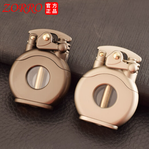 佐罗打火机686摇臂可视透明油仓复古创意个性打火机男士礼品 Z686-003金拉丝 简装
