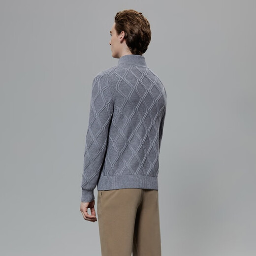 Leopardo azul (Lampo) Cárdigan de otoño e invierno Rock Lime tridimensional Cárdigan de lana tibia Cárdigan mediana 2XL (52)