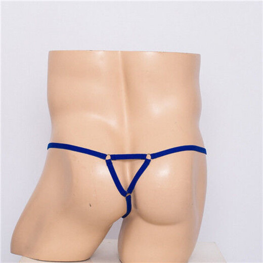 Guiruo Herren -Tanga ein Riemen sexy transparente Bag Gun Bullet separate Eisen Randspitzen Physiologische Höschen Männer rote Uniform Größe