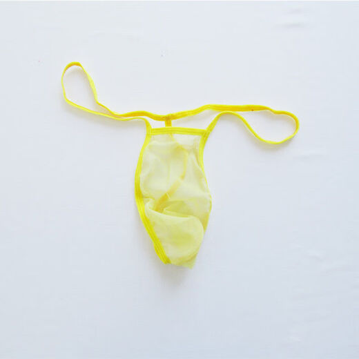 Men's underwear, T-string transparent breathable sexy pants, seamless briefs, T library, fully transparent, 3 pieces, black + pink + leopard print, one size fits all 100-160