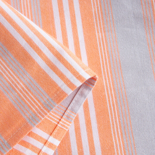 Export European single old coarse cloth sheet single piece pure cotton ice silk cool linen cotton linen linen summer QC gray white yellow gradient chaotic strips 1.2*2.2 meters only bed sheets suitable for 0.9 meters dormitory