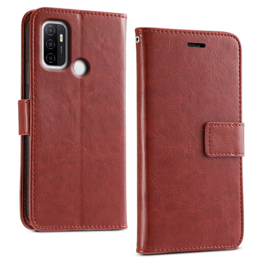 居小智适用oppoA11S手机壳翻盖式皮套PDVM00钱包款插卡外壳全包防摔软内壳磁扣保护套男女款 oppo A11S【棕色】