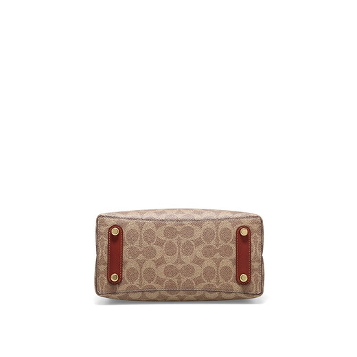 
CoaCH (COACH) [same price 618] Women's printed fashionable one-shoulder crossbody handbag 618 khaki with brown and red C3890B4NQ4