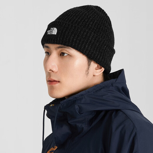 The North Face Sports Hat Autumn and Winter Universal Men's and Women's Outdoor Comfortable Winter Warm Knitted Beanie | 3FJW JK3/Black OS/One Size