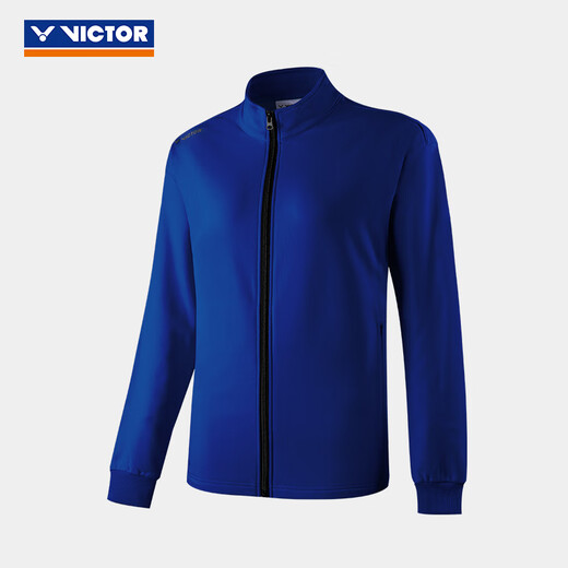 Victor Victor Badminton Clothing confortable Veste de sport respirante en tricot pour hommes à manches longues pour hommes J-15606-F bleu L