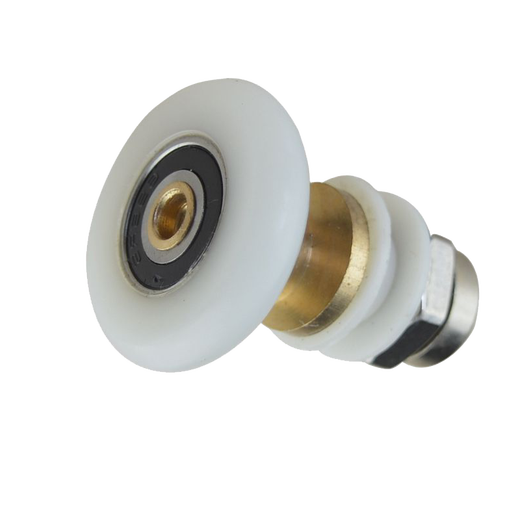 Kenoya shower room pulley old-fashioned arc bathroom glass sliding door pulley single wheel hanging wheel large bearing eccentric wheel accessories 27mm black heart large bearing