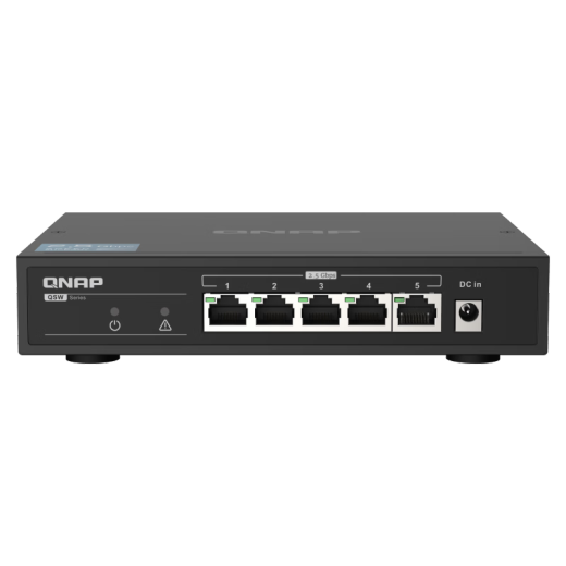 QNAP QSW-1105-5T即插即用2.5G交换机5口非网管型交换机 QSW-1105-5T