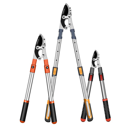 Initial concept of pruning scissors, special branch scissors for fruit tree pruning, garden pruning artifact, strong and powerful pruning of thick branches, labor-saving, extended aluminum tube, thickened aluminum rod + two SK5 blades