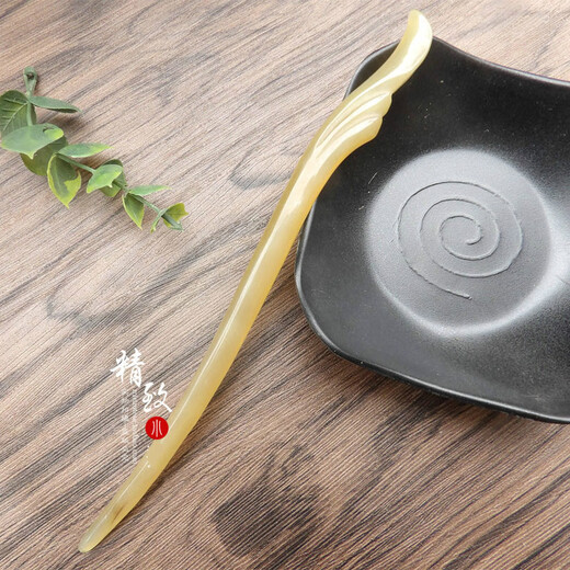 Self-defense horn hairpin modern simple retro style Hanfu headdress long daily female ponytail hairpin about 15 to 17 cm high quality